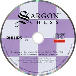 Artwork on the Disc for Sargon Chess on the Philips CD-i.