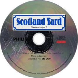 Artwork on the Disc for Scotland Yard - Interactif on the Philips CD-i.