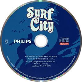 Artwork on the Disc for Surf City on the Philips CD-i.