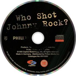 Artwork on the Disc for Who Shot Johnny Rock? on the Philips CD-i.