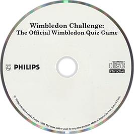 Artwork on the Disc for Wimbledon Challenge - The Official Wimbledon Quiz Game on the Philips CD-i.