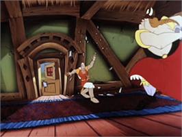 In game image of Dragon's Lair 2 on the Philips CD-i.