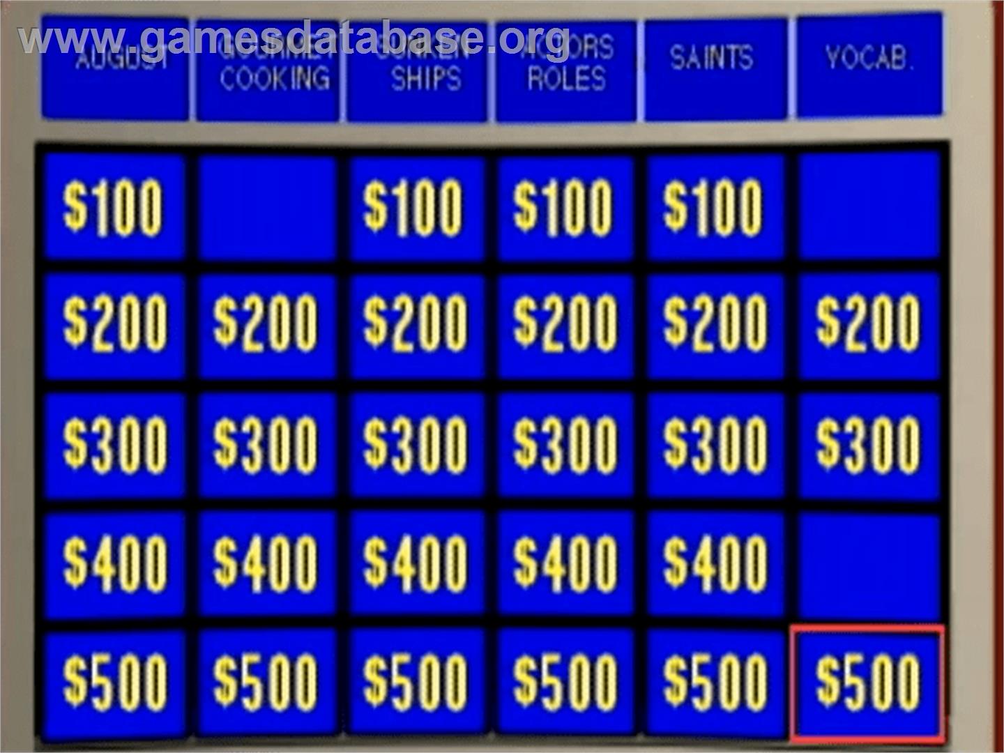 Jeopardy! - Philips CD-i - Artwork - In Game
