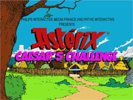 Title screen of Asterix: Caesar's Challenge on the Philips CD-i.
