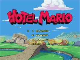Title screen of Hotel Mario on the Philips CD-i.
