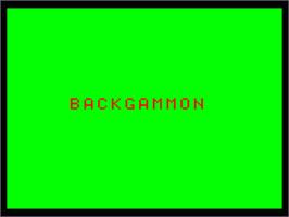 Title screen of Backgammon on the Philips VG 5000.