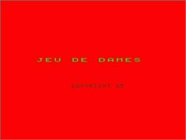 Title screen of Jeu de Dames on the Philips VG 5000.