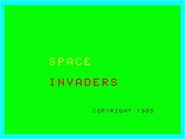 Title screen of Space Invaders on the Philips VG 5000.