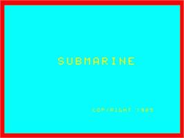 Title screen of Submarine on the Philips VG 5000.