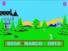 In game image of Clay Pigeon on the Philips Videopac+.