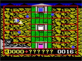 In game image of Pickaxe Pete on the Philips Videopac+.