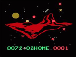 In game image of Satellite Attack on the Philips Videopac+.