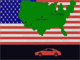 In game image of Trans American Rally on the Philips Videopac+.