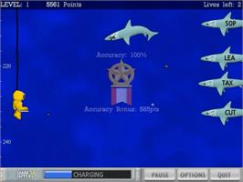 In game image of Typer Shark Deluxe on the PopCap.