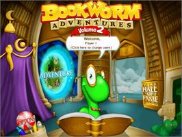 Title screen of Bookworm Adventures Volume 2 on the PopCap.