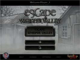 Title screen of Escape Whisper Valley on the PopCap.