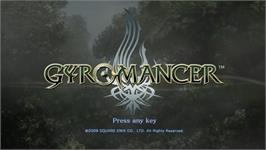 Title screen of Gyromancer on the PopCap.