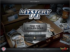 Title screen of Mystery PI: Stolen In San Francisco on the PopCap.