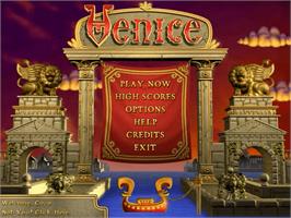 Title screen of Venice Deluxe on the PopCap.