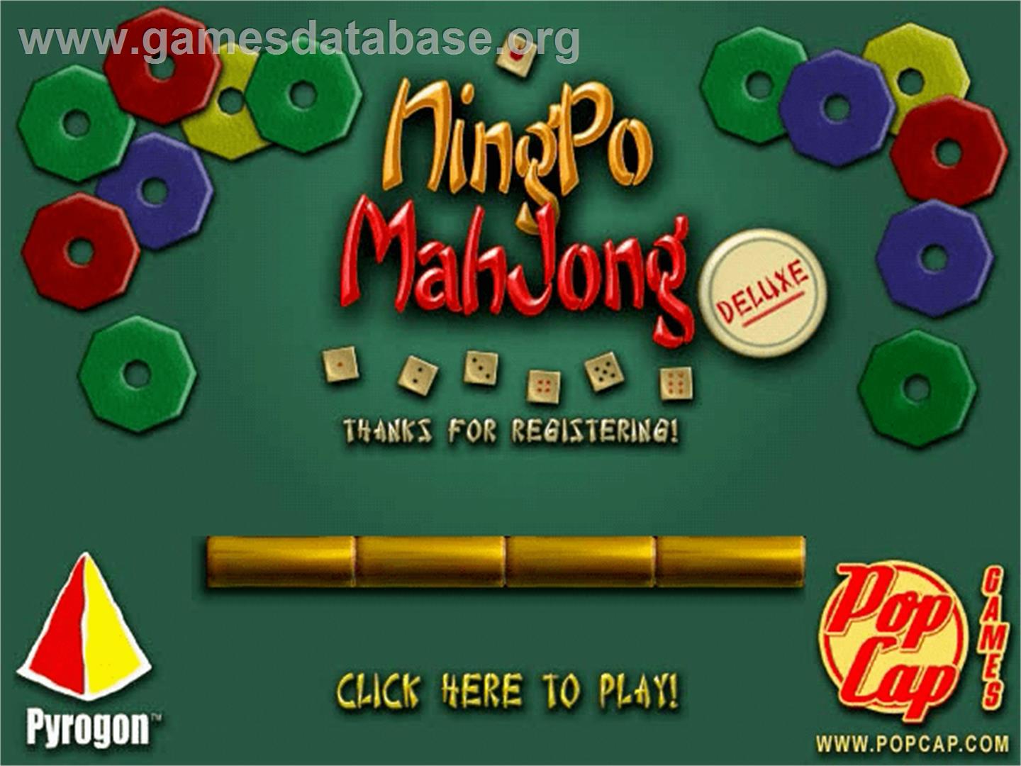 NingPo MahJong Deluxe - PopCap - Artwork - Title Screen