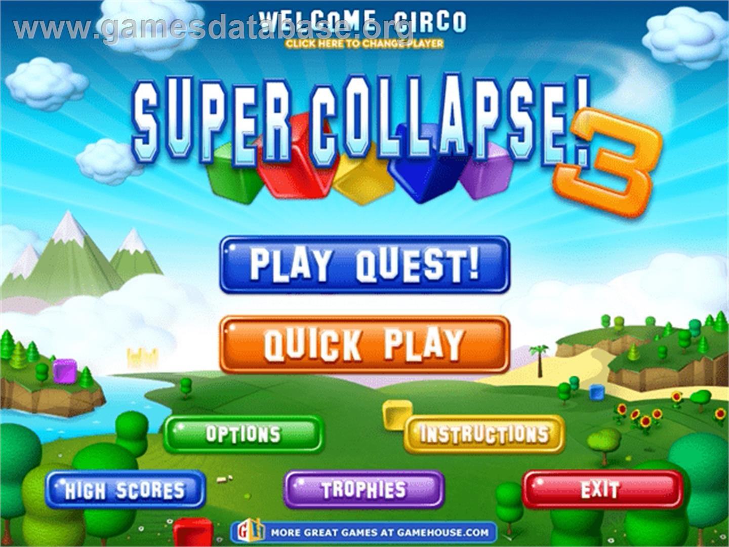 Super Collapse 3 - PopCap - Artwork - Title Screen