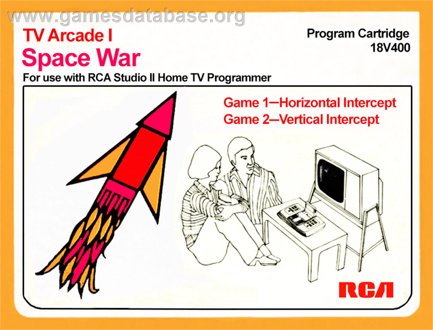 TV Arcade I - Space War - RCA Studio II - Artwork - Box