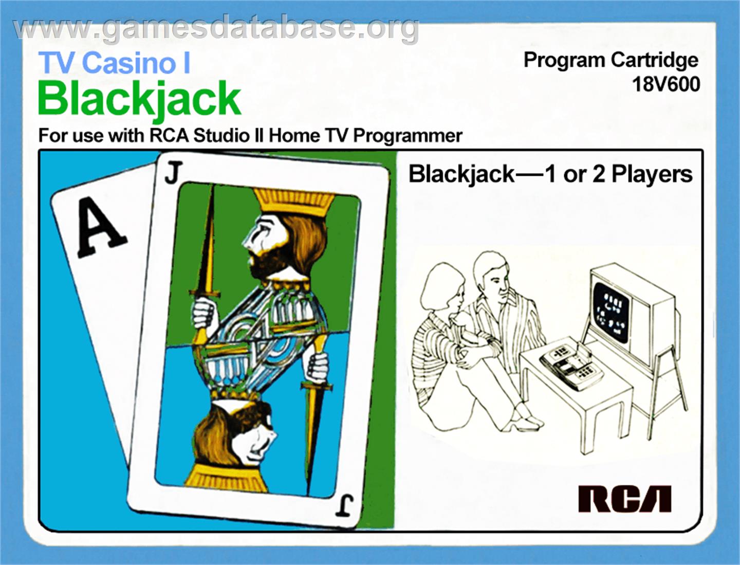 TV Casino I - Blackjack - RCA Studio II - Artwork - Box