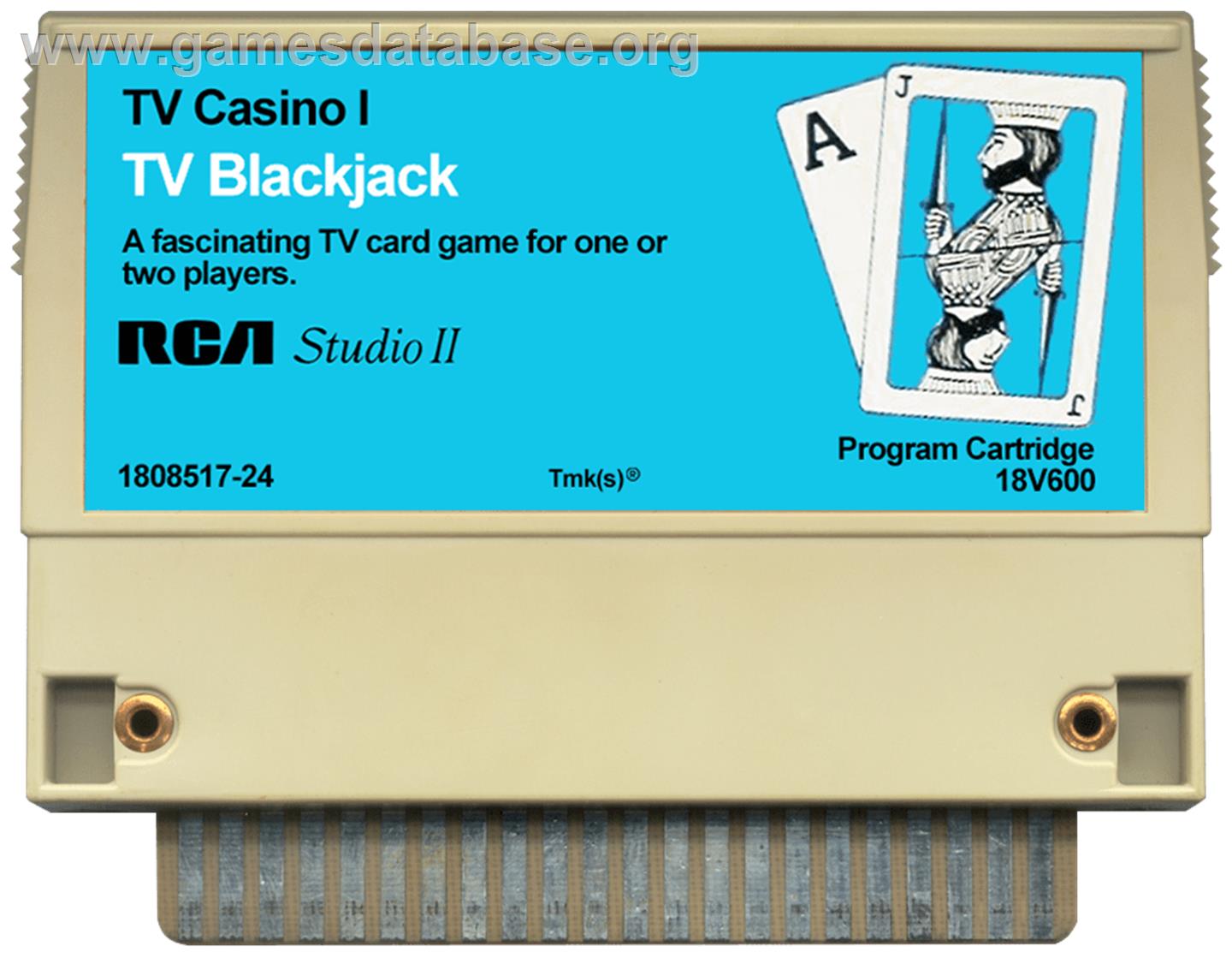 TV Casino I - Blackjack - RCA Studio II - Artwork - Cartridge