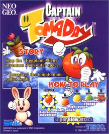 Box cover for Captain Tomaday on the SNK Neo-Geo AES.