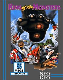Box cover for King Of The Monsters on the SNK Neo-Geo AES.