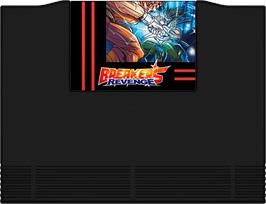 Cartridge artwork for Breakers Revenge on the SNK Neo-Geo AES.