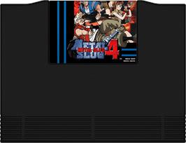 Cartridge artwork for Metal Slug 4 on the SNK Neo-Geo AES.