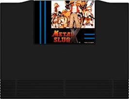 Cartridge artwork for Metal Slug X - Super Vehicle-001 on the SNK Neo-Geo AES.