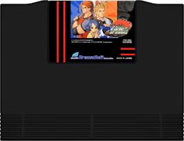 Cartridge artwork for Rage Of The Dragons on the SNK Neo-Geo AES.