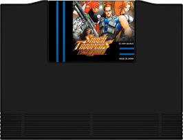 Cartridge artwork for Shock Troopers - 2nd Squad on the SNK Neo-Geo AES.