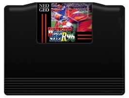 Cartridge artwork for Tecmo World Soccer '96 on the SNK Neo-Geo AES.
