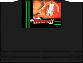 Cartridge artwork for Ultimate 11: SNK Football Championship on the SNK Neo-Geo AES.