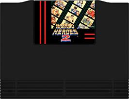 Cartridge artwork for World Heroes 2 on the SNK Neo-Geo AES.