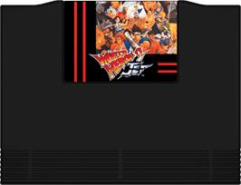 Cartridge artwork for World Heroes 2 Jet on the SNK Neo-Geo AES.