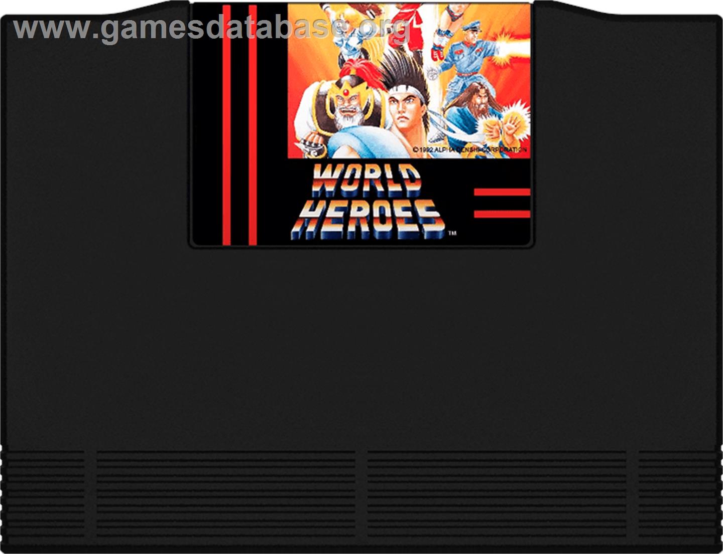 World Heroes - SNK Neo-Geo AES - Artwork - Cartridge