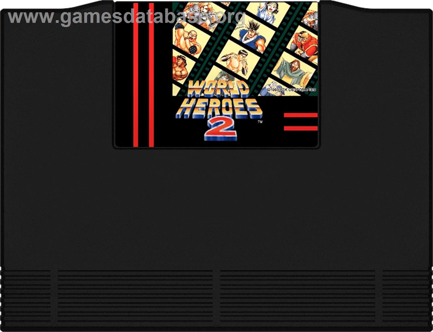 World Heroes 2 - SNK Neo-Geo AES - Artwork - Cartridge