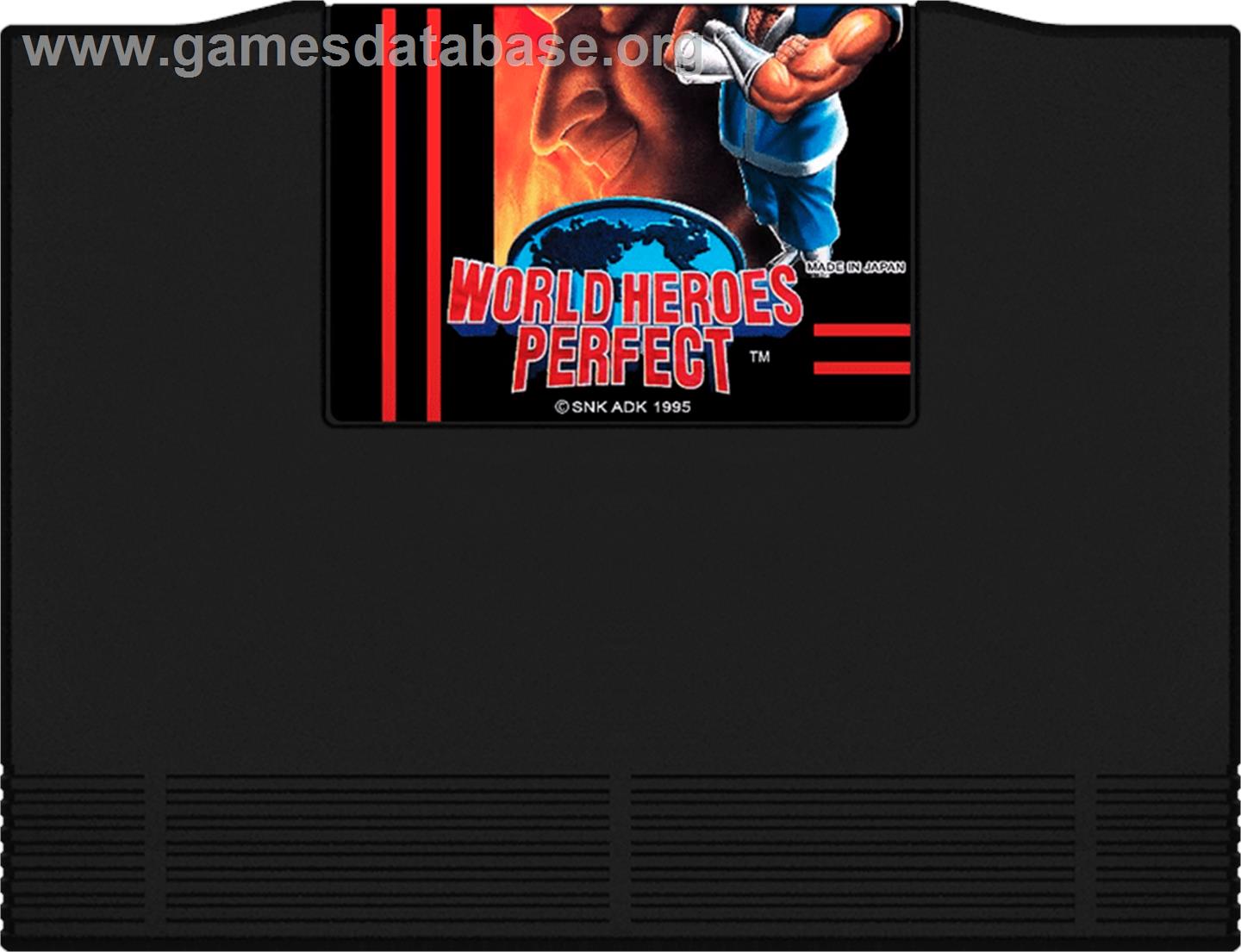 World Heroes Perfect - SNK Neo-Geo AES - Artwork - Cartridge