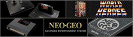 Arcade Cabinet Marquee for World Heroes.