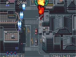 In game image of Aero Fighters 2 on the SNK Neo-Geo AES.