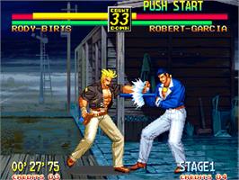In game image of Art of Fighting 3 - The Path of the Warrior on the SNK Neo-Geo AES.