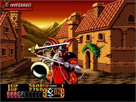 In game image of Crossed Swords 2 on the SNK Neo-Geo AES.