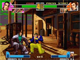 In game image of Crouching Tiger Hidden Dragon 2003 on the SNK Neo-Geo AES.