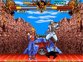 In game image of Double Dragon on the SNK Neo-Geo AES.