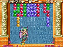 In game image of Magical Drop 2 on the SNK Neo-Geo AES.