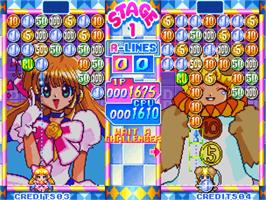 In game image of Money Puzzle Exchanger on the SNK Neo-Geo AES.